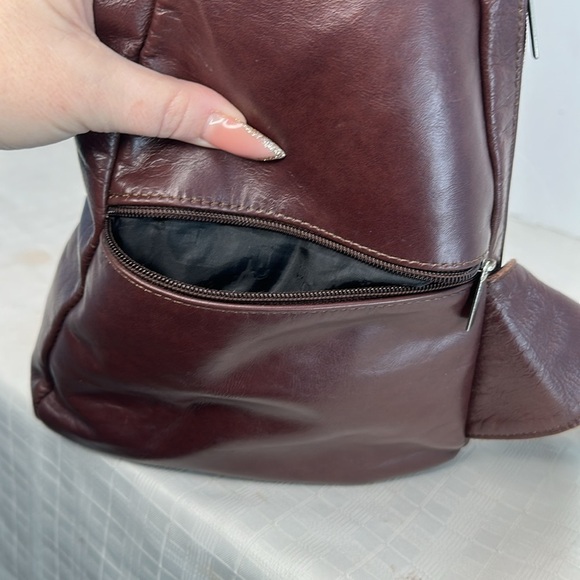 Made in Mexico Leather Sling bag, brown leather sling,bag,, - Picture 8 of 10